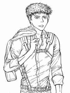 Jean Kirstein from Attack On Titan coloring page