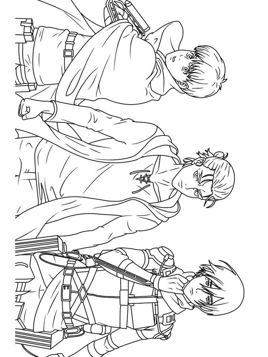 Anime Attack On Titan coloring page
