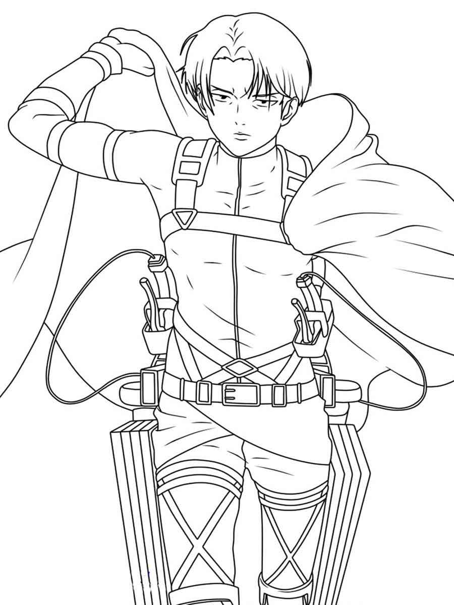 Levi Ackerman from Attack On Titan coloring page