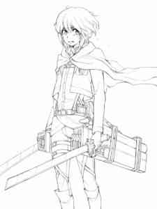 Armin Arlert from Attack On Titan coloring page