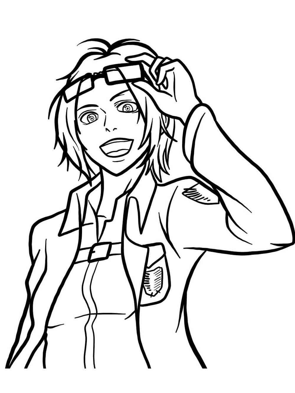 Hange Zoe from Attack On Titan coloring page