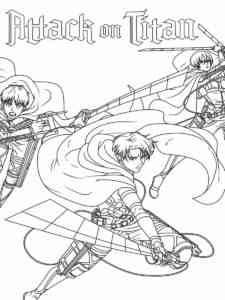 Attack On Titan Anime coloring page