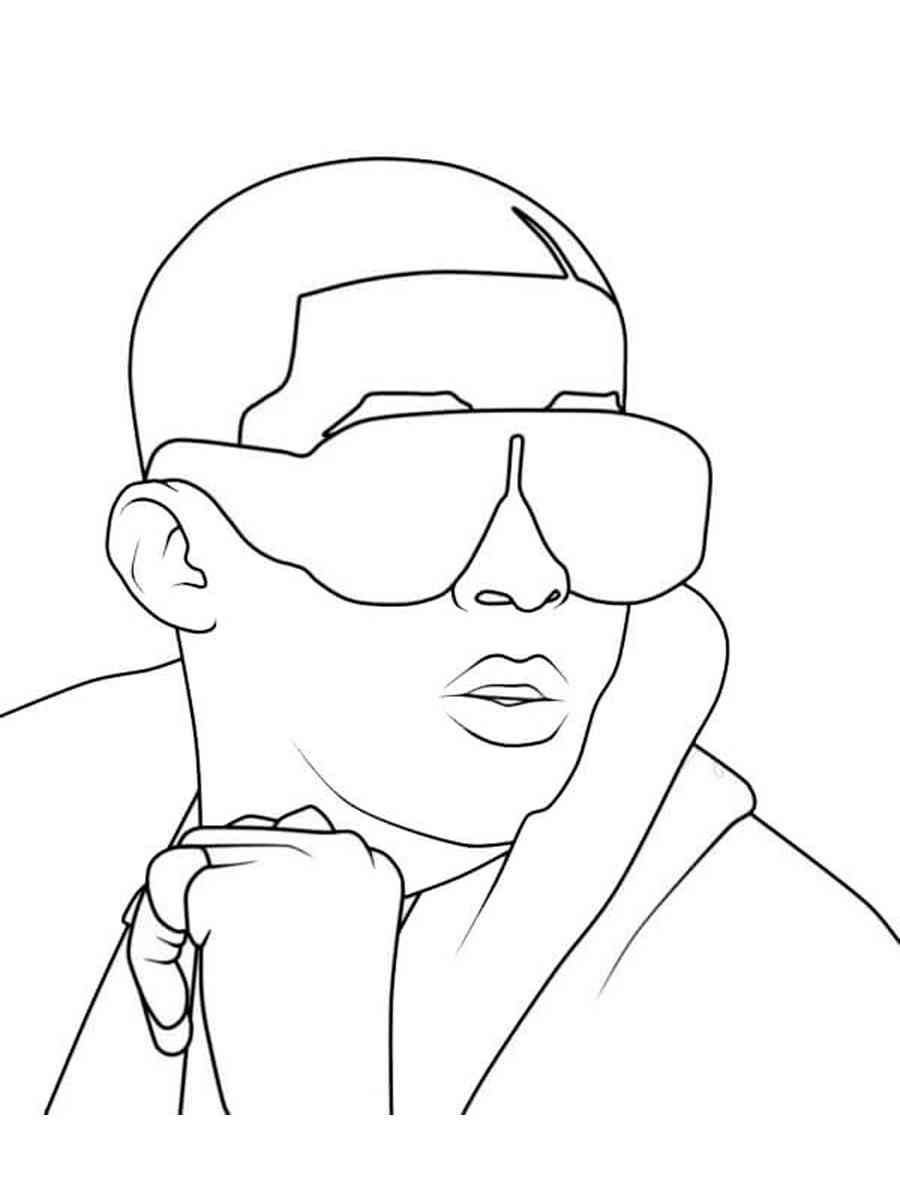 Cool Bad Bunny coloring page