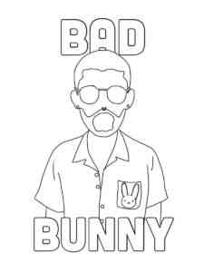 Bad Bunny 3 coloring page