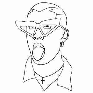Bad Bunny coloring pages
