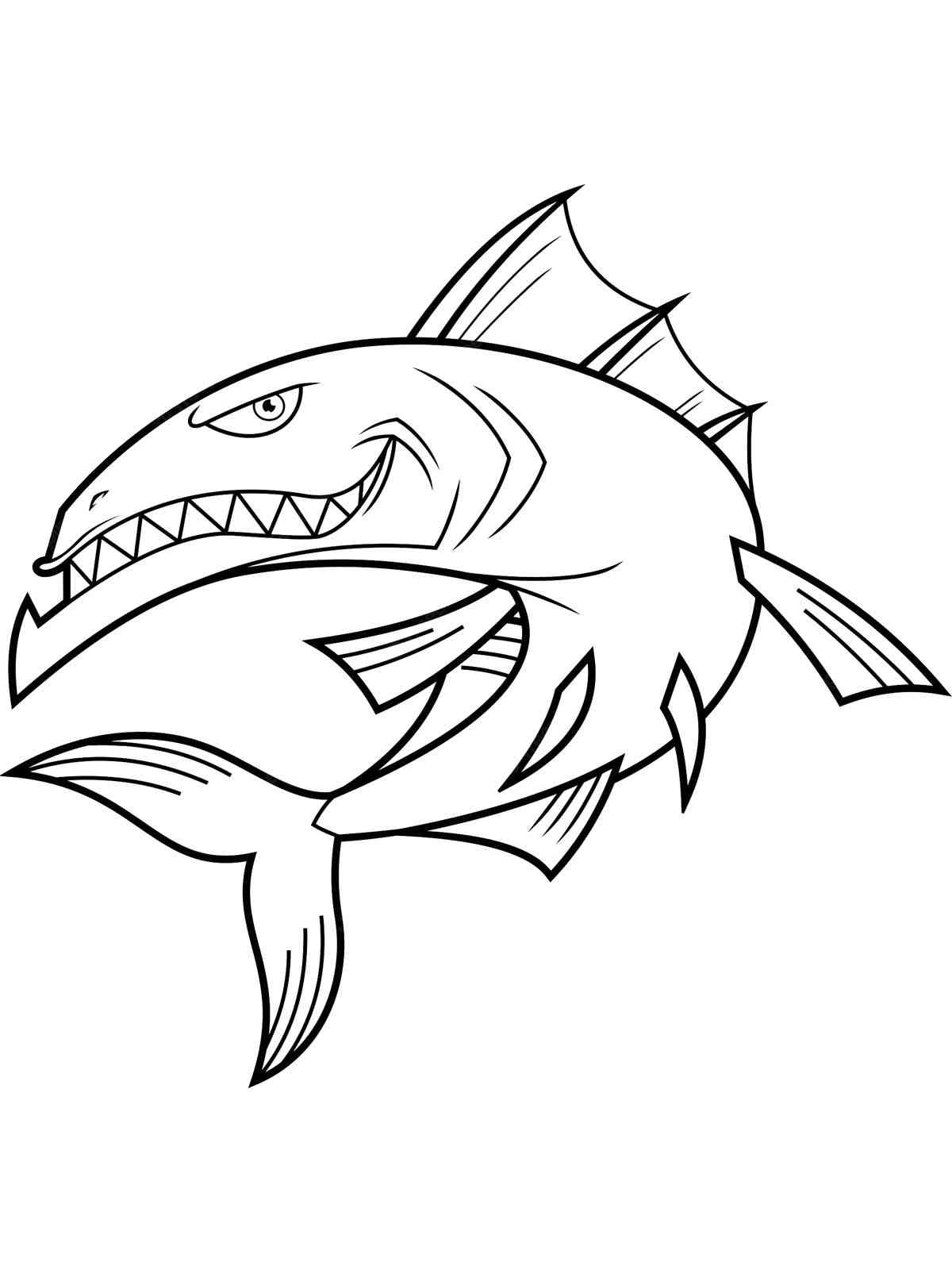 Angry Barracuda coloring page