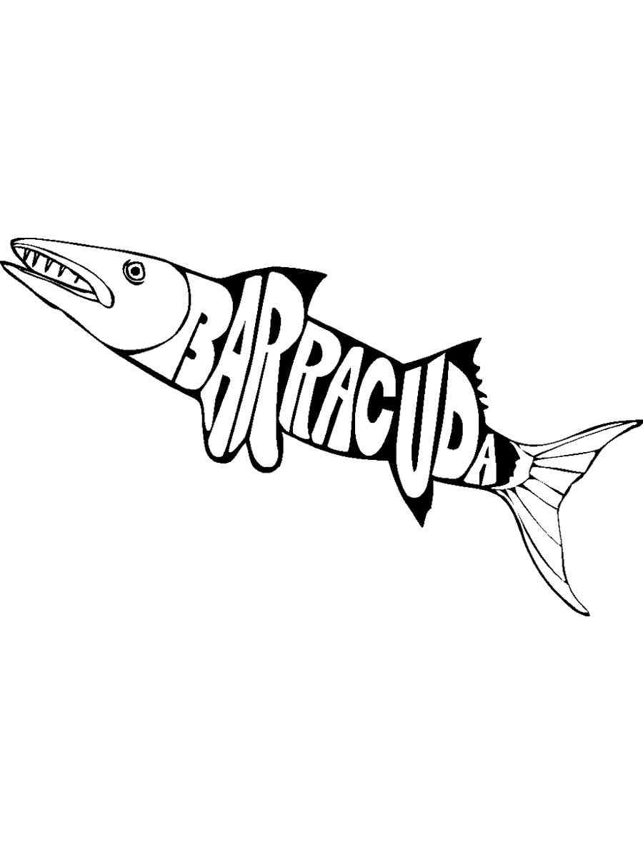 Logo Barracuda coloring page