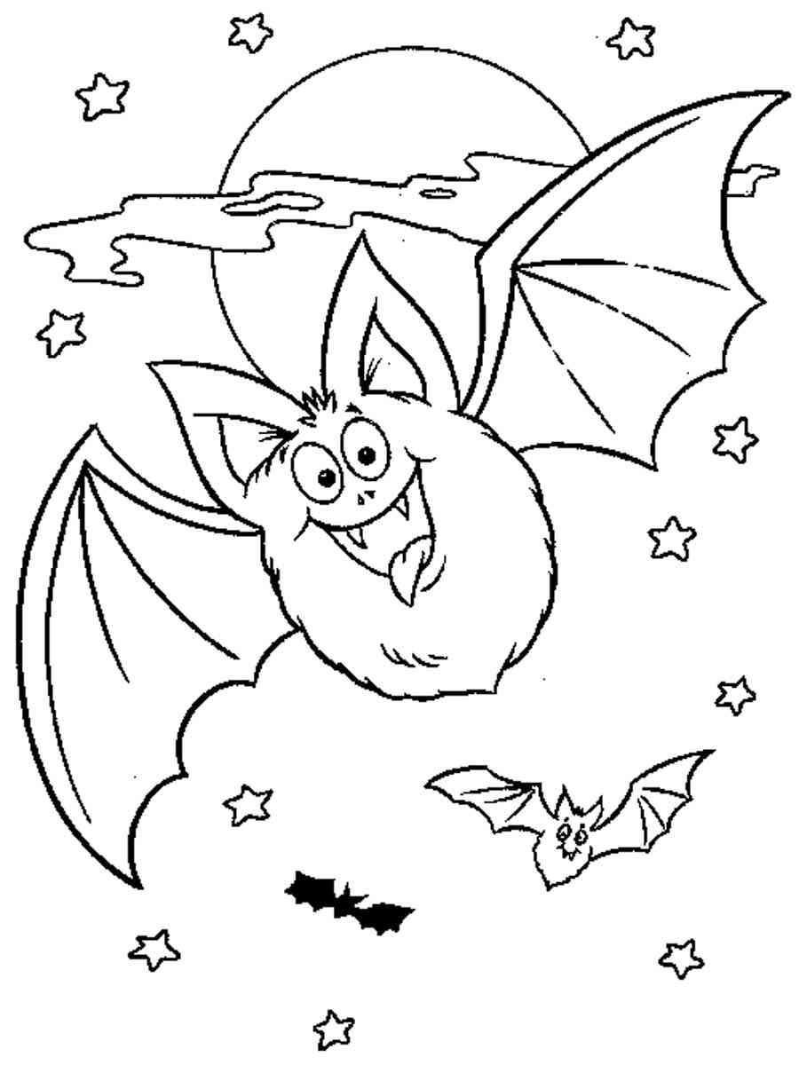 Cartoon Vampire Bat coloring page