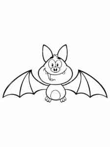 Little Cartoon Bat coloring page