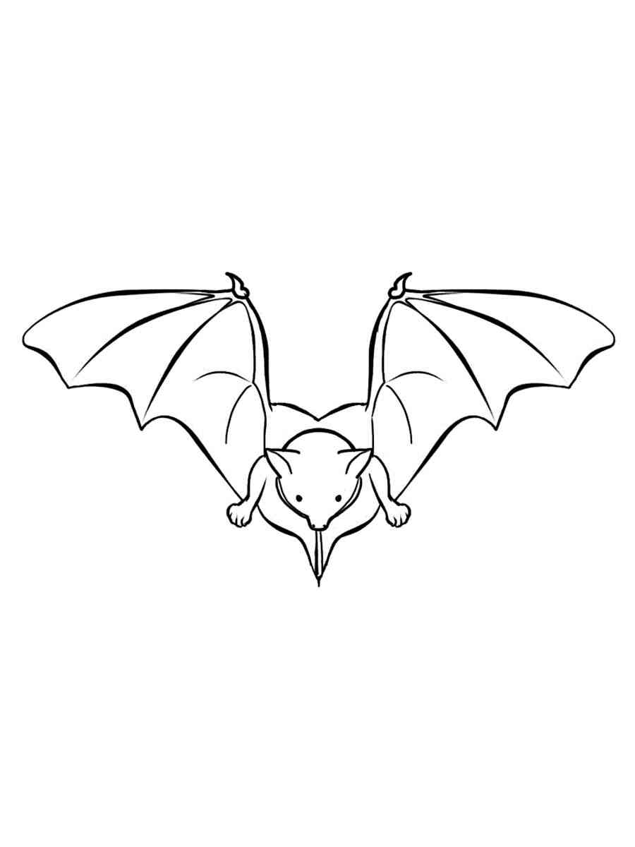 Easy Bat coloring page