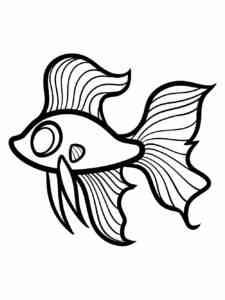 Cute Betta Fish coloring page