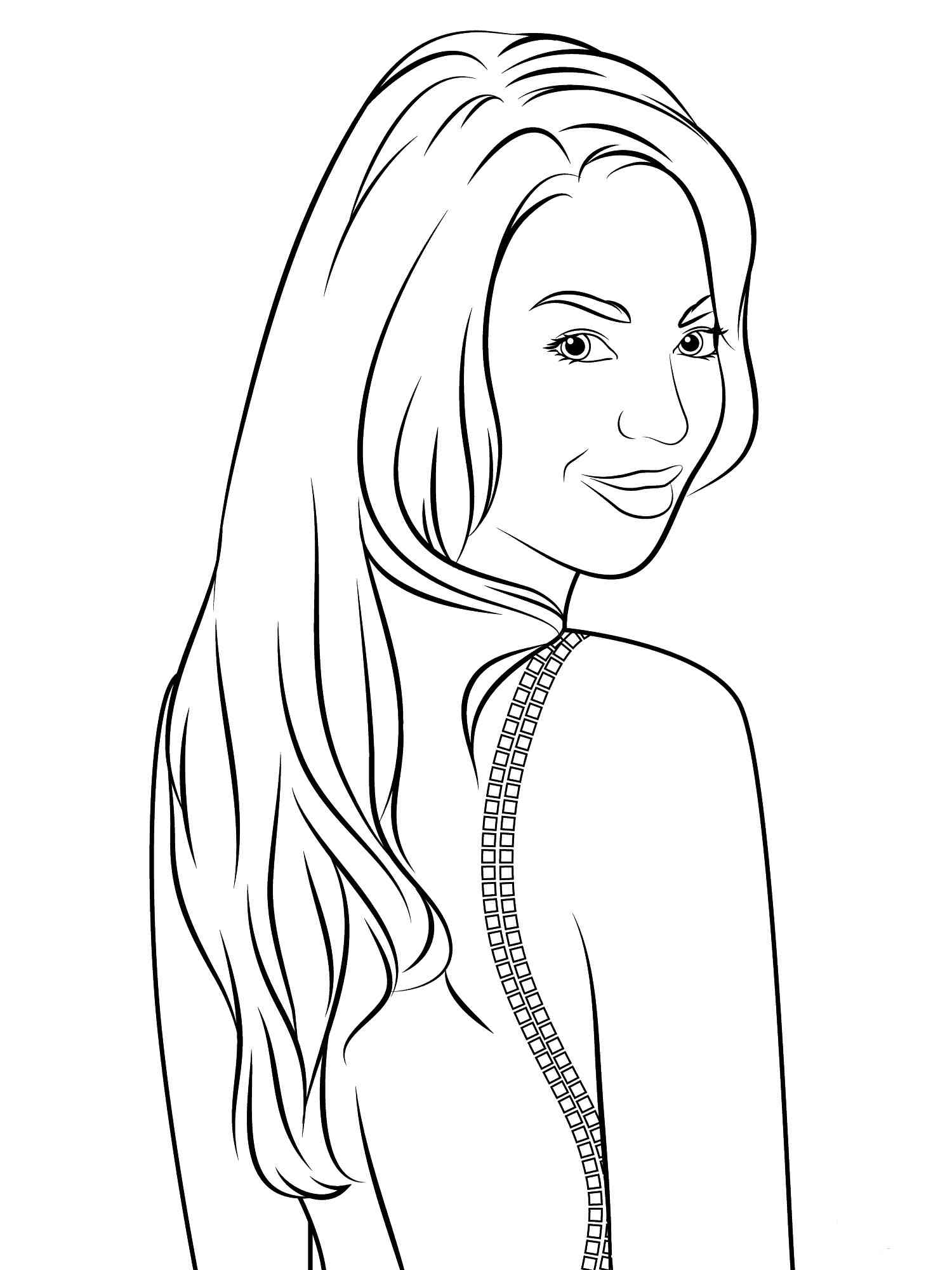 Adorable Beyonce coloring page