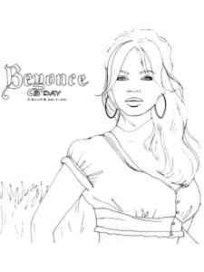 Beyonce B’Day coloring page