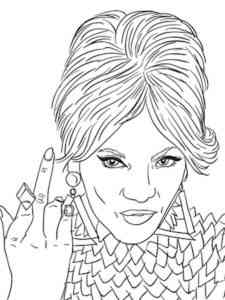 Beyonce Singer coloring page