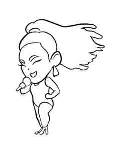 Beyonce 5 coloring page
