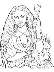 Beyonce 8 coloring page