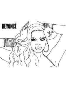 Awesome Beyonce coloring page