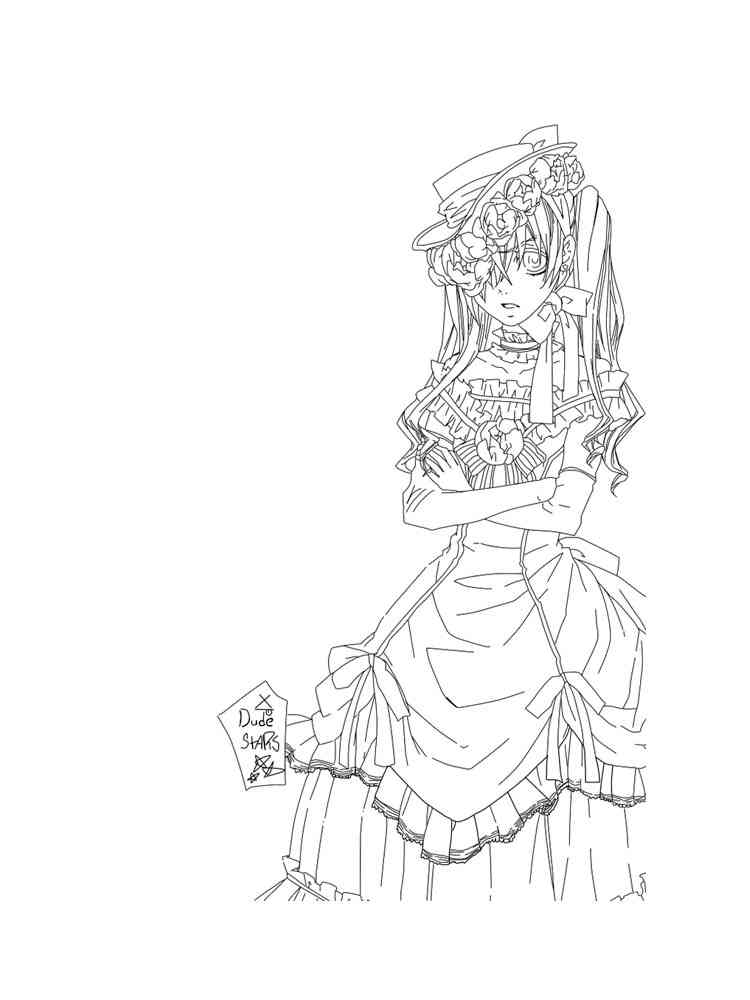 Girl from Black Butler coloring page