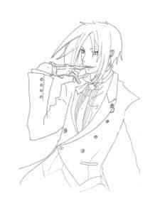 Sebastian from Black Butler coloring page