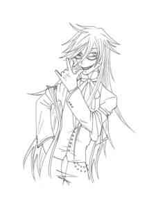 Grell Sutcliff from Black Butler coloring page