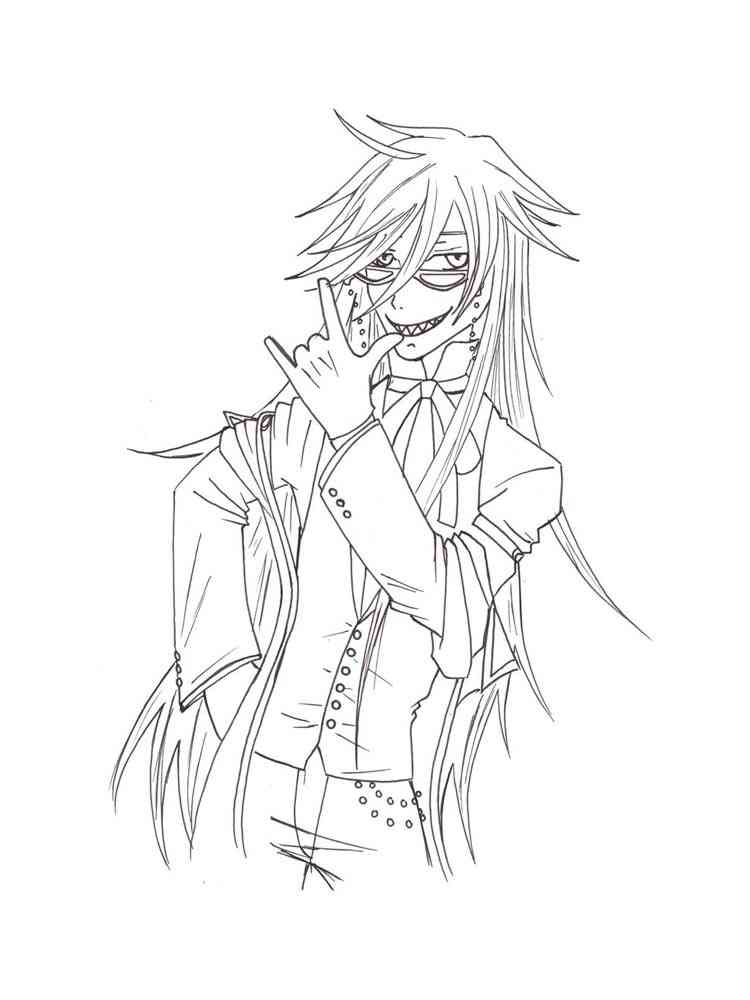 Grell Sutcliff from Black Butler coloring page