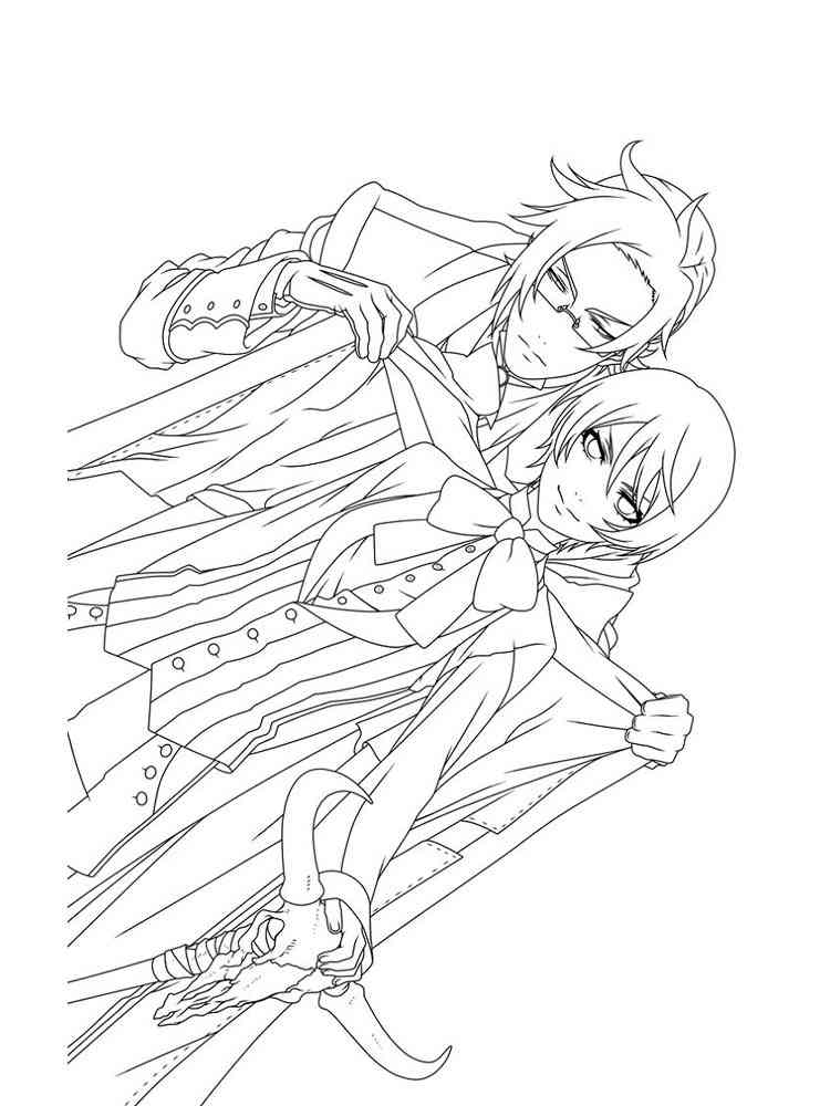 Claude and Alios from Black Butler coloring page