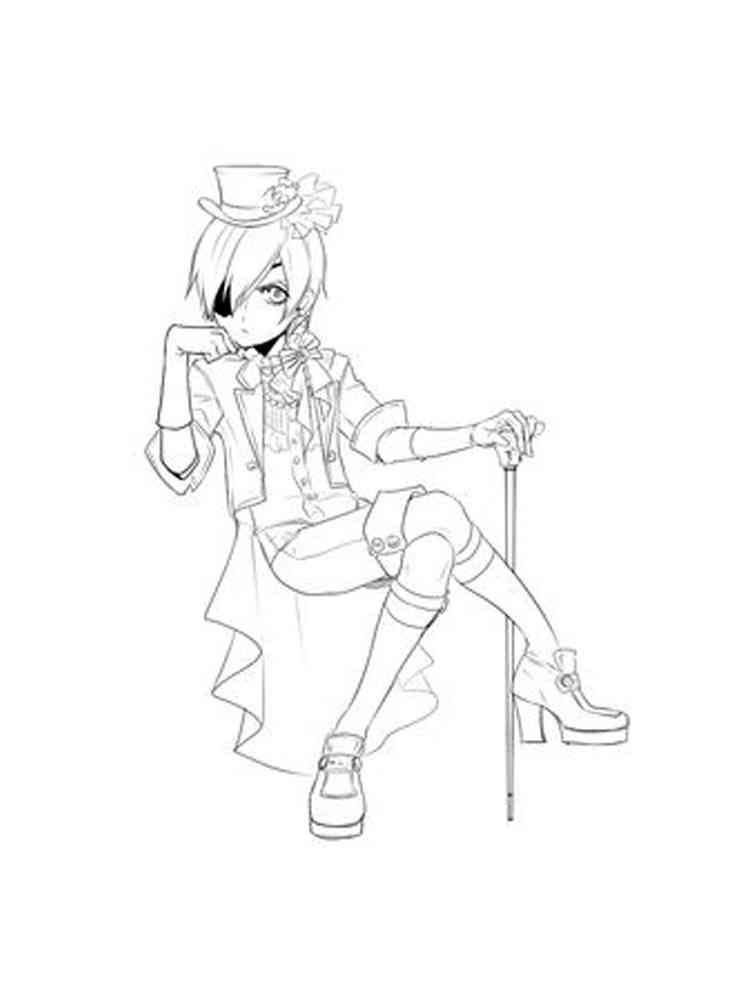 Ciel from Black Butler coloring page