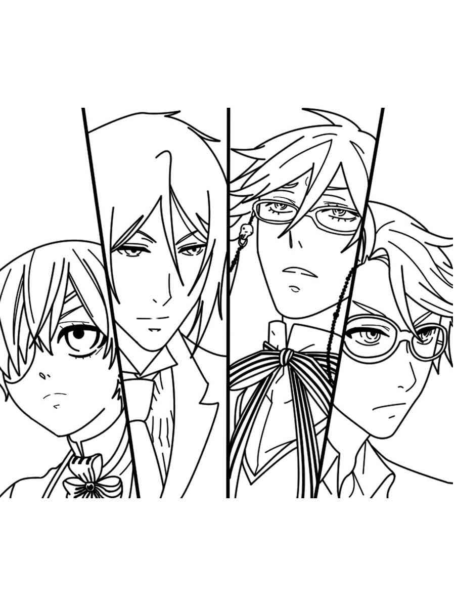 Characters Black Butler coloring page