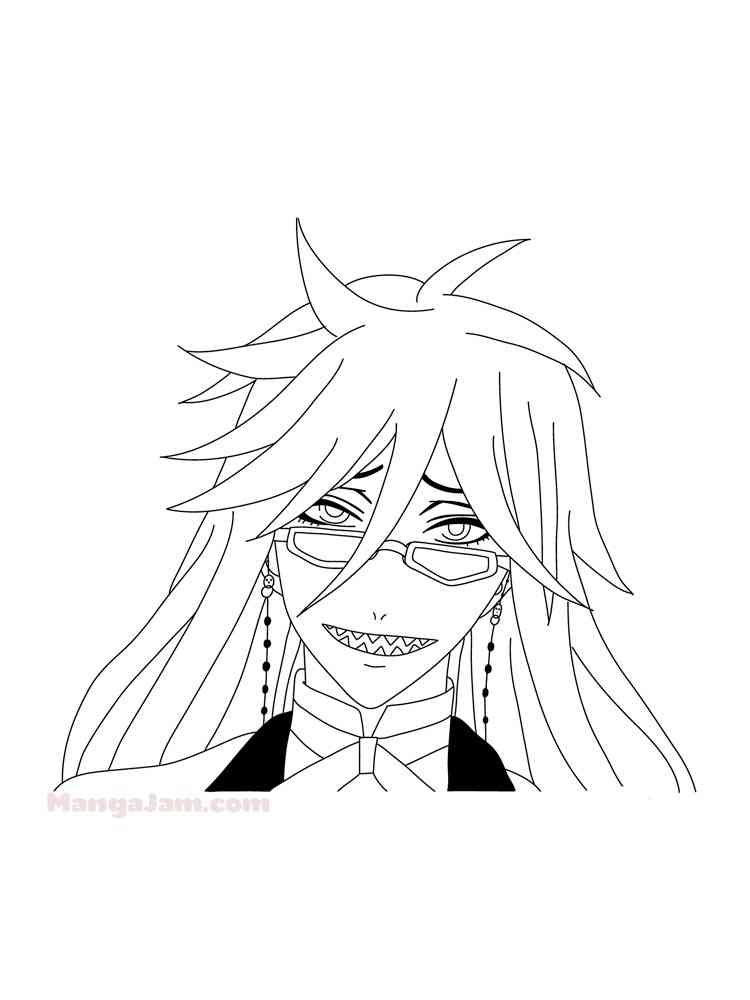 Grell Sutcliff Face coloring page