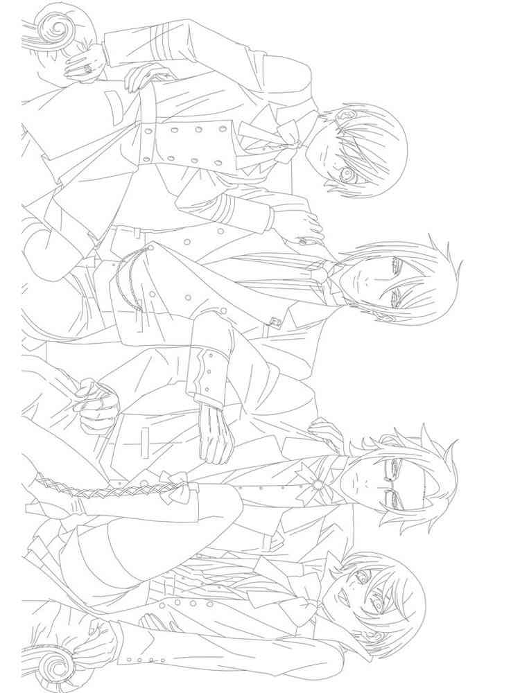 Black Butler Characters coloring page