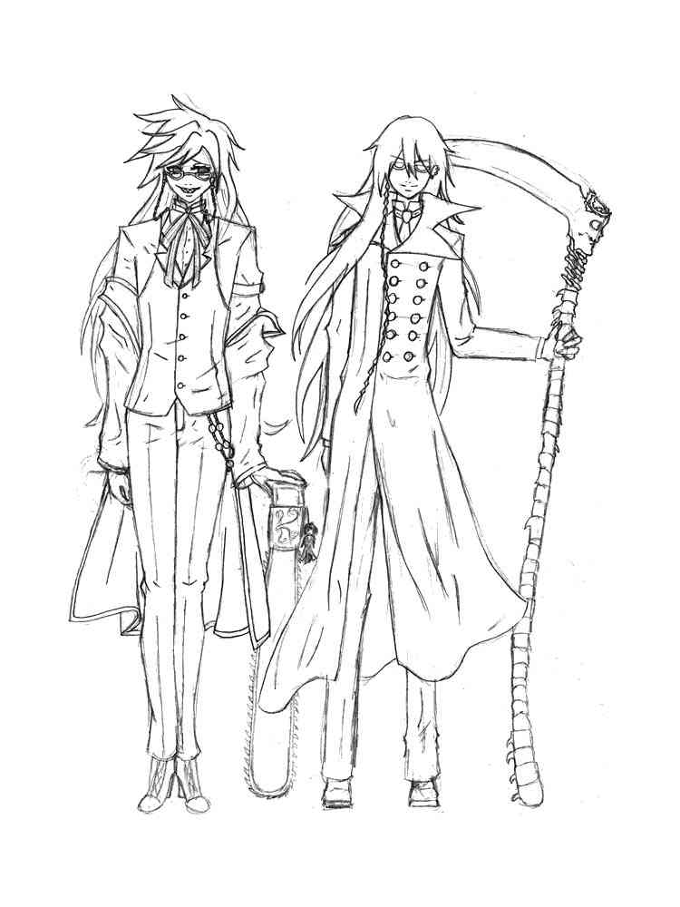 Undertaker and Grell Sutcliff coloring page