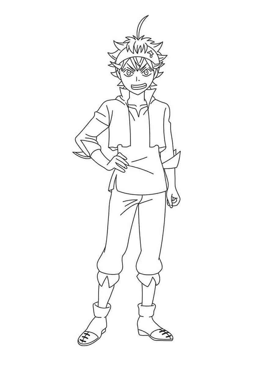 Asta – Black Clover coloring page