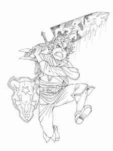 Angry Asta from Black Clover coloring page