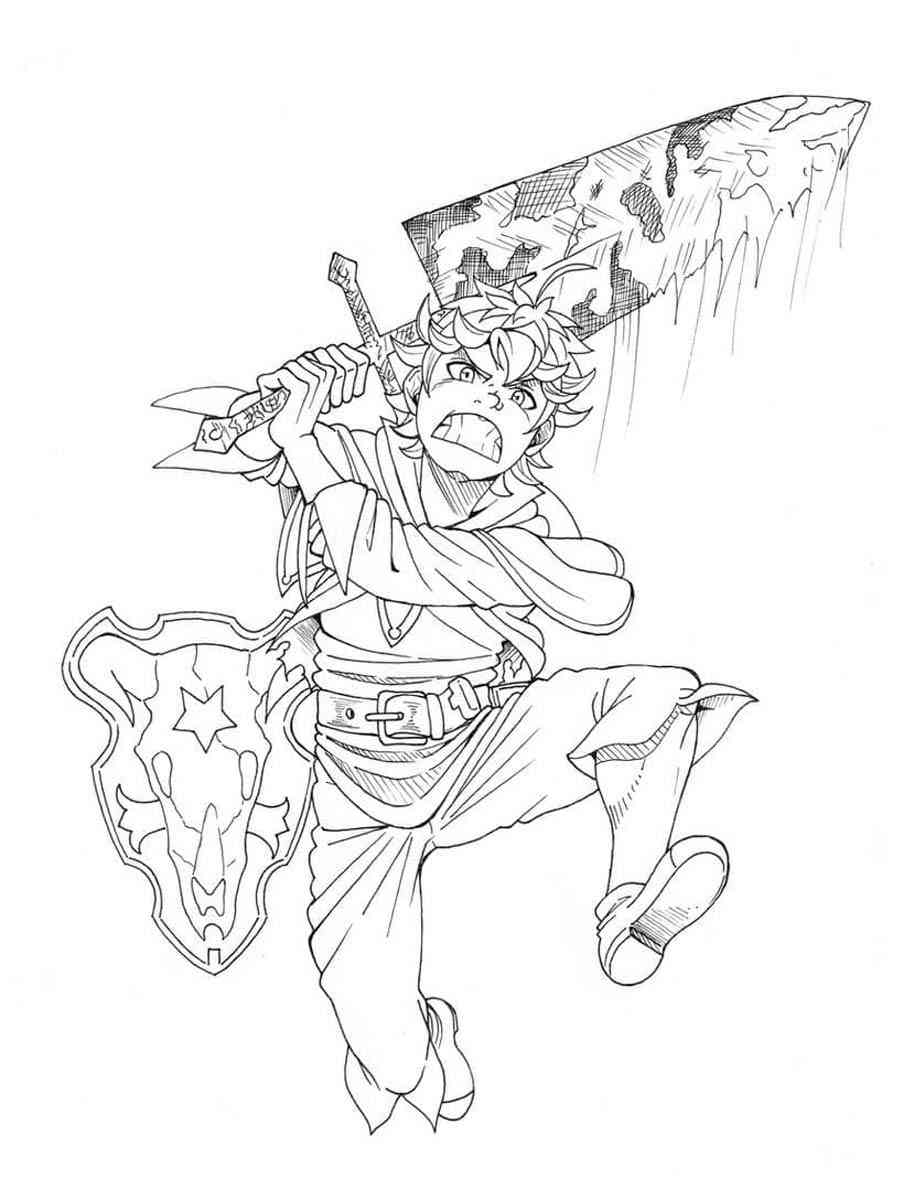 Angry Asta from Black Clover coloring page