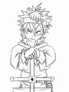 Asta from Black Clover coloring page
