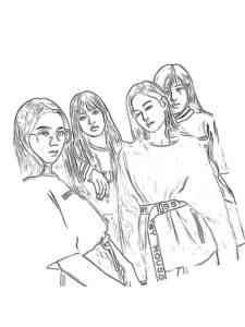 BlackPink Group coloring page