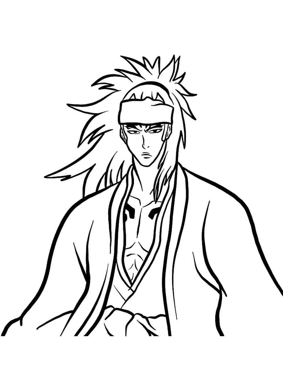 Renji Abarai from Bleach coloring page
