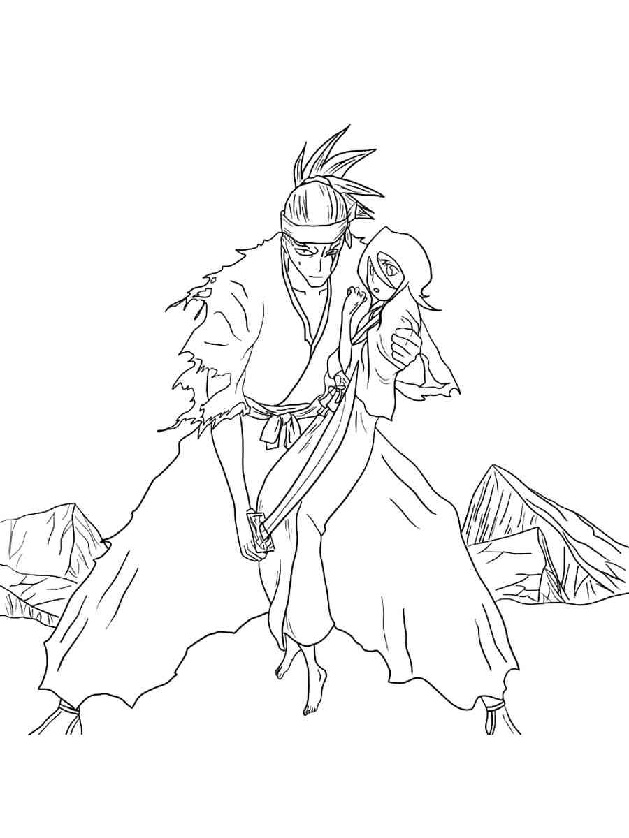 Renji from Bleach coloring page