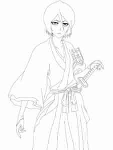 Rukia Kuchiki from Bleach coloring page