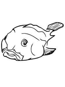 Simple Blobfish coloring page