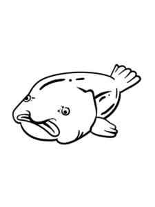 Blobfish 6 coloring page