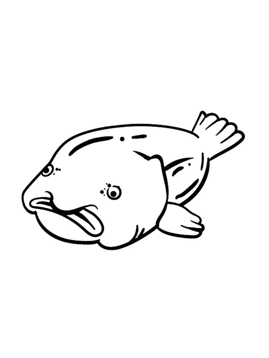 Blobfish 6 coloring page