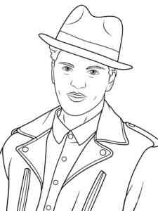 Amazing Bruno Mars coloring page