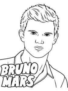 Adorable Bruno Mars coloring page