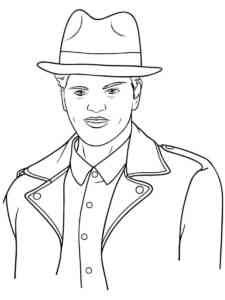 Bruno Mars 7 coloring page