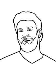 Bryce Harper Smiling coloring page