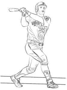 Baseball player Bryce Harper coloring page