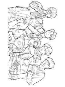 BTS 1 coloring page
