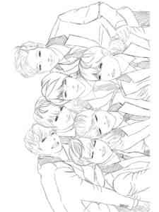 BTS 12 coloring page