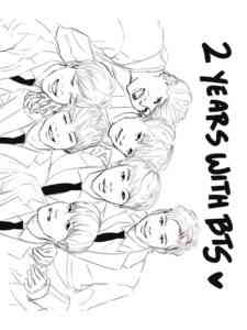 BTS 3 coloring page